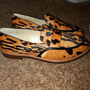 Pony hair loafers cheetah